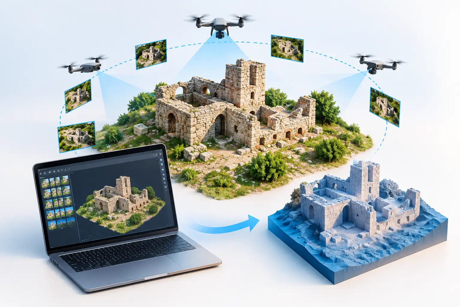 Esempio di rilievo integrato con fotogrammetria